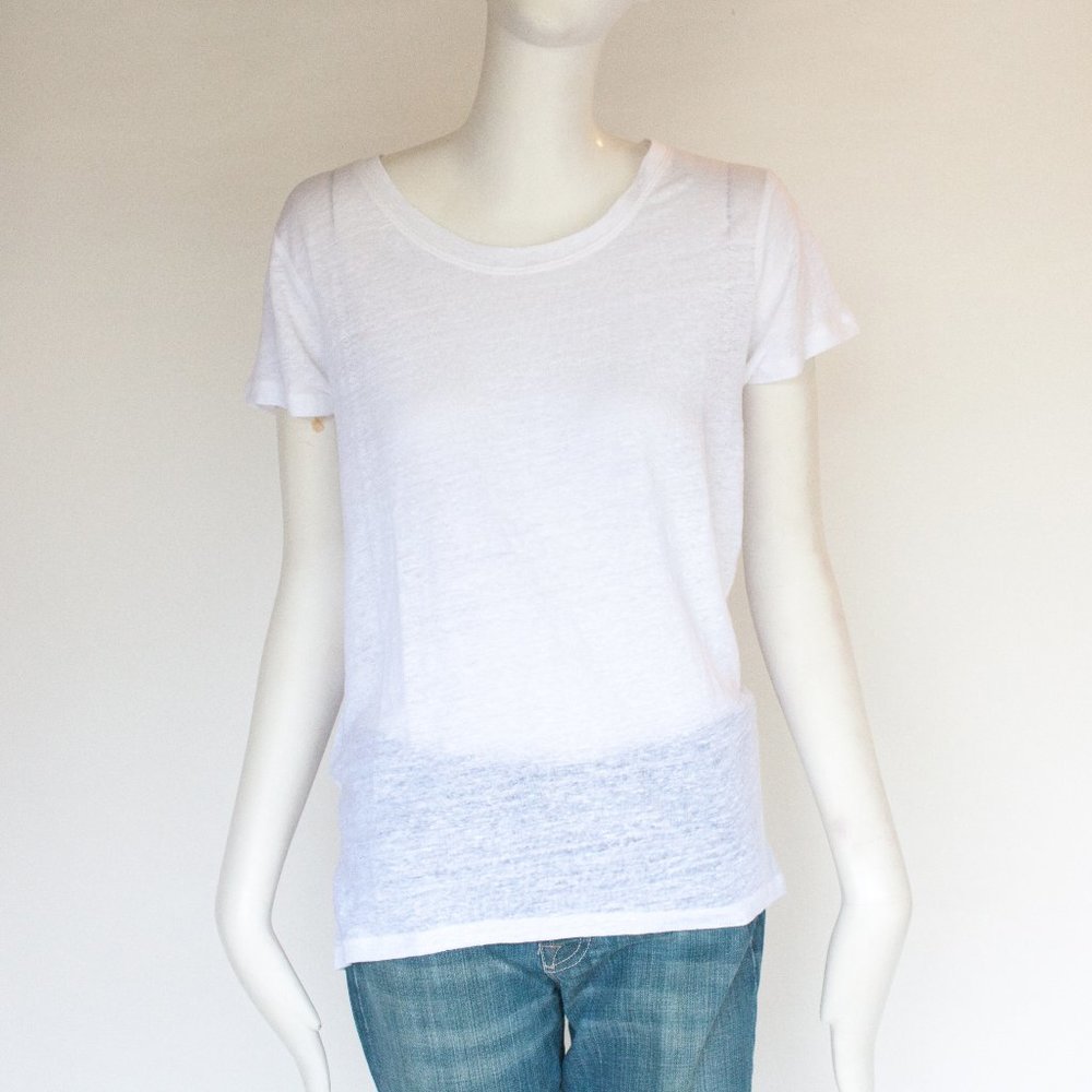 Gap White Linen Tee Size Medium NWT